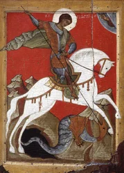 Miracle of St George and the Dragon. Novgorod